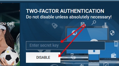 Disable 1xbet double protection